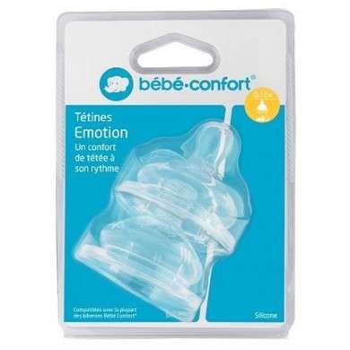 BEBE CONFORT TETINES EMOTION T1 3 VITESSES 0-12M SILICONE X2 6982 Parapharmacie prix Maroc