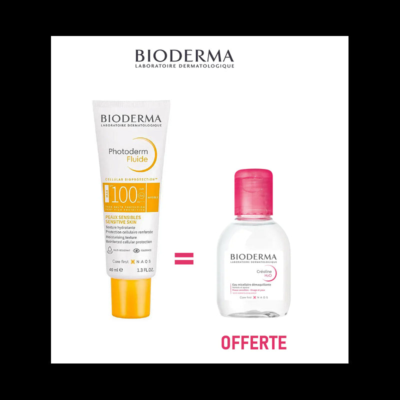 BIODERMA COFFRET PHOTODERM SPOT AGE SPF50 40ML + SENSIBIO H2O EAU MICELLAIRE DEMAQUILLANTE 100ML OFFERT prix Maroc