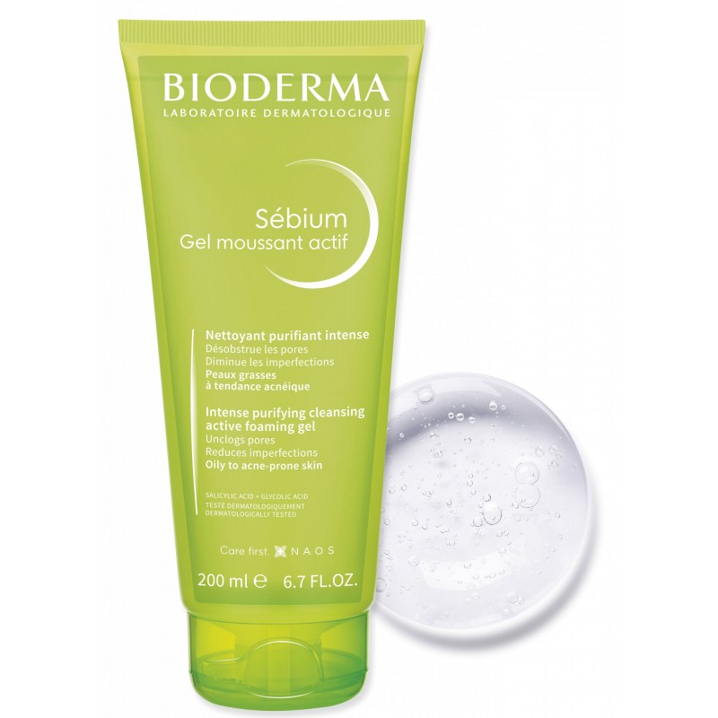 BIODERMA SEBIUM gel moussant actif | 200 ml prix Maroc
