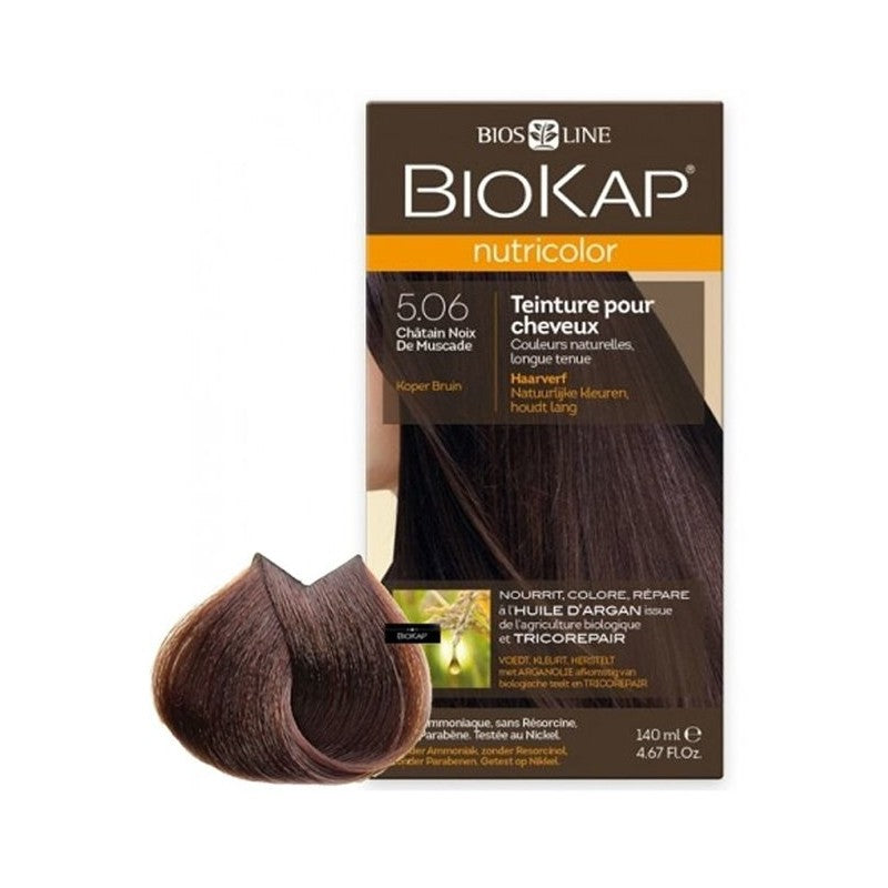 Biokap – Nutricolor 5.06 Châtain noix de muscade prix Maroc