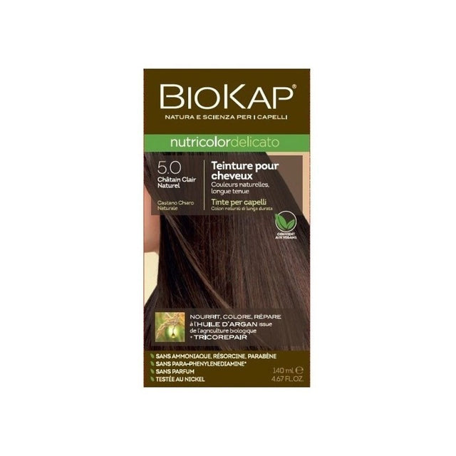 Biokap Nutricolor Delicato 5.0 Châtain Clair Naturel 140ml