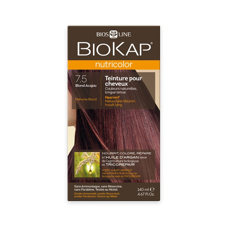 BIOKAP NUTRICOLOR N7.5 BLOND ACAJOU prix Maroc
