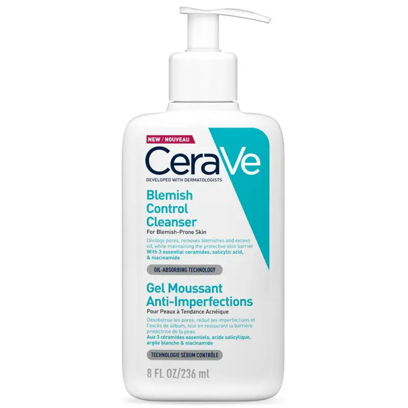 CeraVe Gel Moussant Anti-Imperfections | Peau Grasse à Tendance Acnéique | 236ml prix Maroc