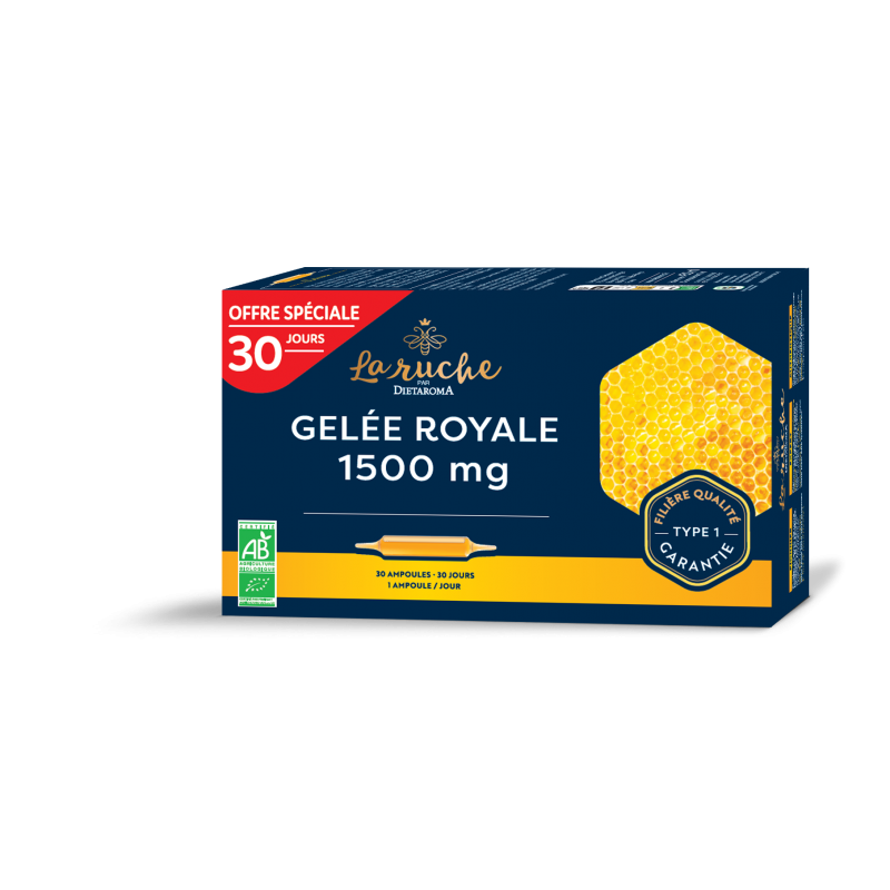 Dietaroma la Ruche Gelée Royale 1500mg Bio 30 Ampoules