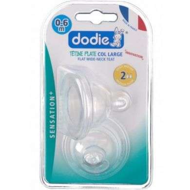 DODIE SENSATION + TETINES PLATE COL LARGE DEBIT 2 0-6 MOIS 2 PIECES Parapharmacie prix Maroc