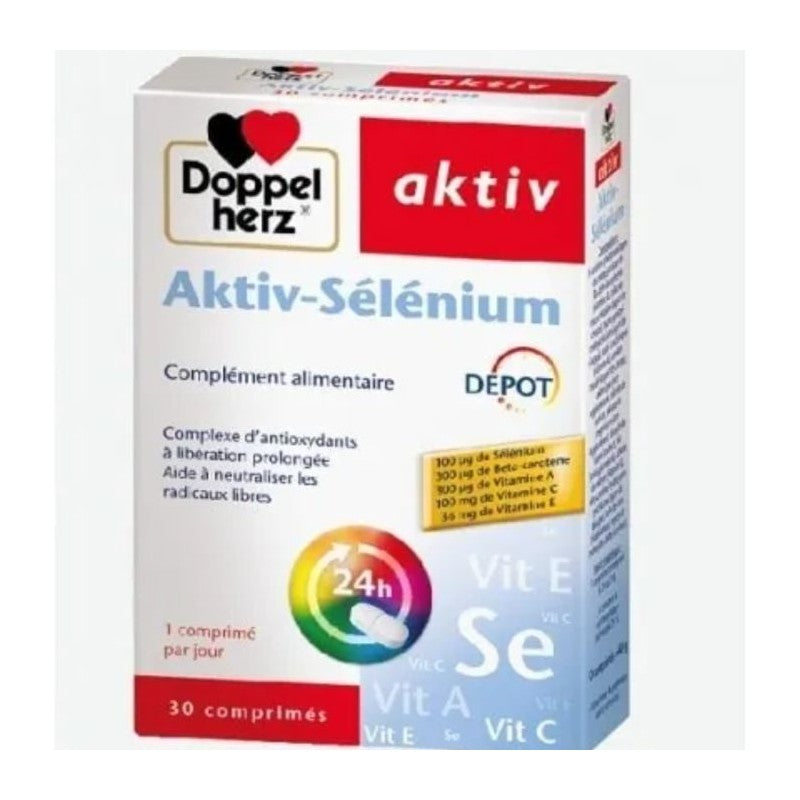 DOPPEL HERZ AKTIV Sélénium | 30 comprimés prix Maroc