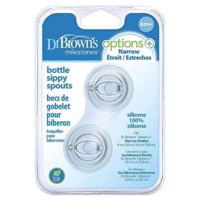 DR BROWNS OPTIONS+ TETINE TRANSITION A BEC COL ETROIT 6 M+ PAQUET DE 2 Parapharmacie prix Maroc