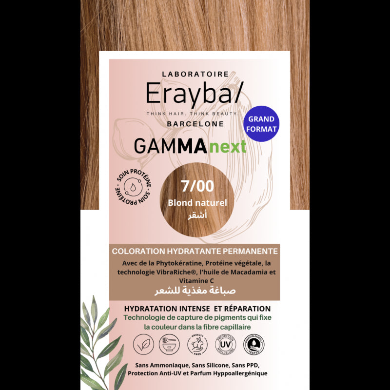 ERAYBA COLORATION HYDRATANTE PERMANENTE BLOND NATUREL N°7 prix Maroc
