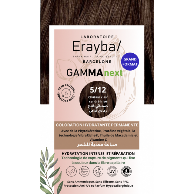 Erayba Coloration Hydratante Permanente Chatin Clair Centre Irise