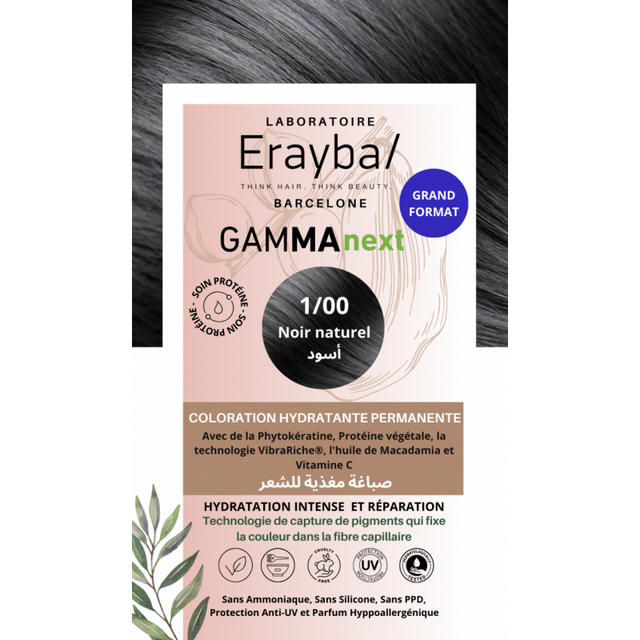 Erayba Coloration Hydratante Permanente Noir Naturel N°1