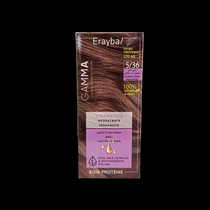 ERAYBA GAMMA NEXT CHATAIN CLAIR DORE BRUN 5/36 100ML prix Maroc