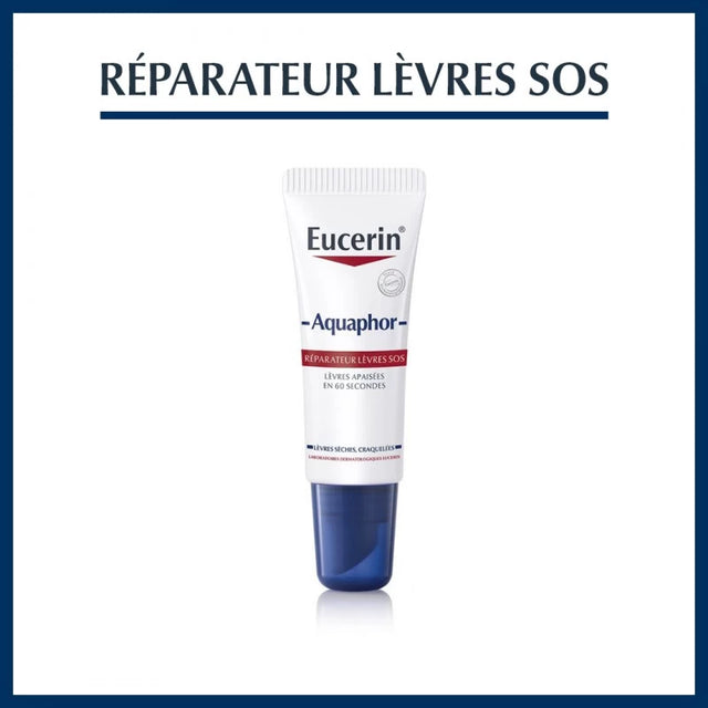 Eucerin Aquaphor Réparateur Lèvres SOS 10ml — baume lèvres réparateur en 60 secondes | lamaisonpara.ma