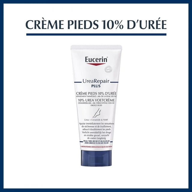 Eucerin Crème Pieds Réparatrice 10% d'Urée 100ml — Urea Repair Plus pieds secs | lamaisonpara.ma