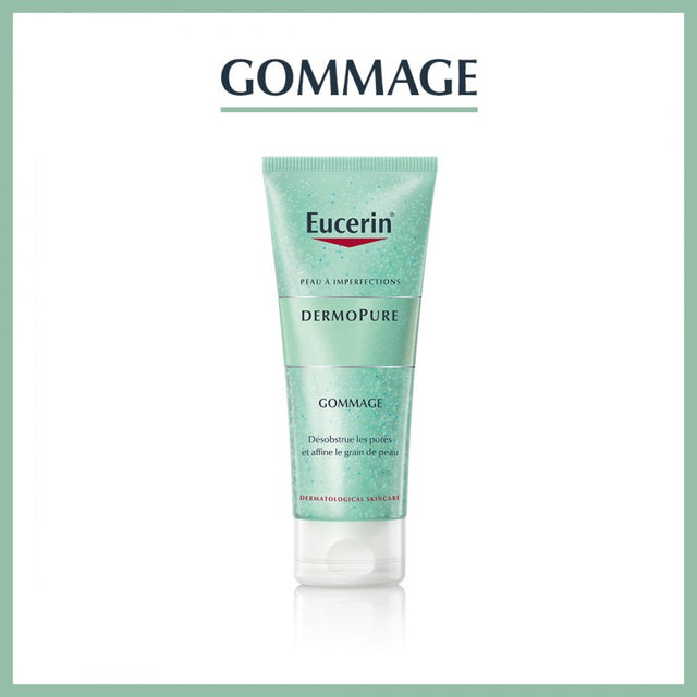 Eucerin Dermopure Gommage 100 ml — exfoliant microparticules peaux acnéiques | lamaisonpara.ma