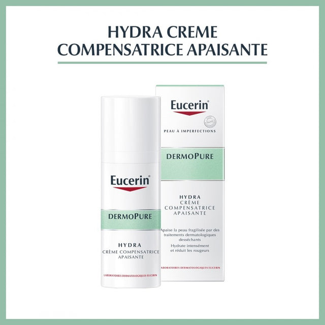 Eucerin DermoPure Hydra 40 ml — soin hydratant matifiant peaux acnéiques | lamaisonpara.ma