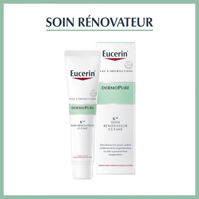 Eucerin DermoPure Soin Rénovateur 40 ml — traitement anti-imperfections peaux acnéiques | lamaisonpara.ma