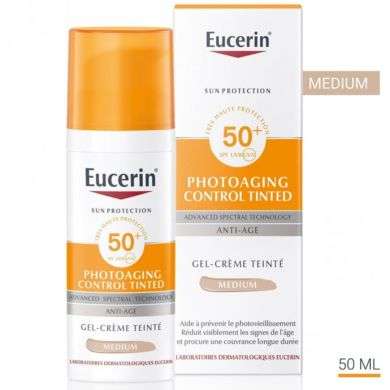 EUCERIN PHOTOAGING CONTROL TINTED SUN GEL CREME SPF 50+ MEDIUM Parapharmacie prix Maroc