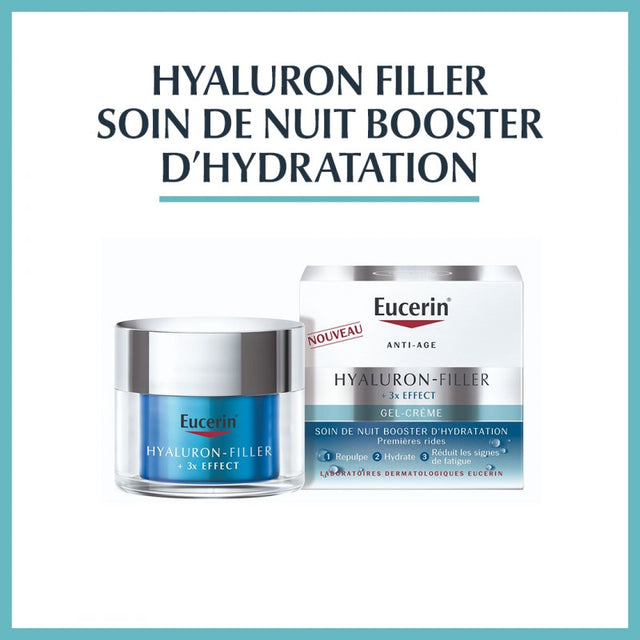Eucerin Hyaluron-Filler Booster Hydratation Nuit 50 ml — gel-crème légère hydratation 72h | lamaisonpara.ma