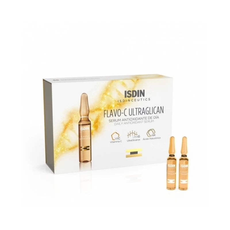 ISDIN FLAVO-C ULTRAGLICAN sérum Jour | 10 ampoules prix Maroc
