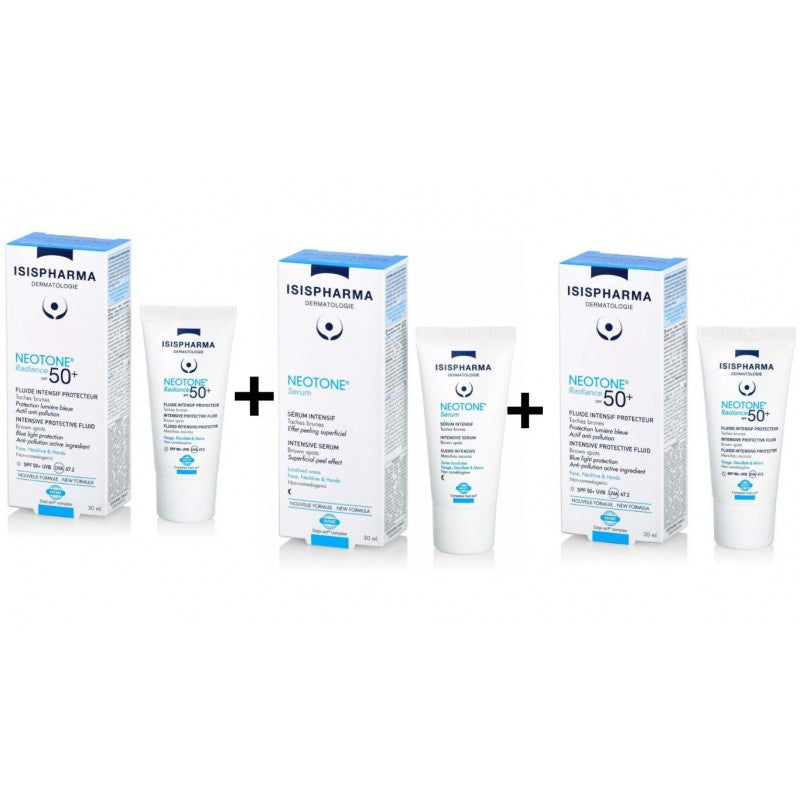 ISISPHARMA PACK NEOTONE RADIANCE SPF50+ FLUIDE INTENSIF PROTECTEUR 30ML + NEOTONE SERUM INTENSIF 30ML prix Maroc