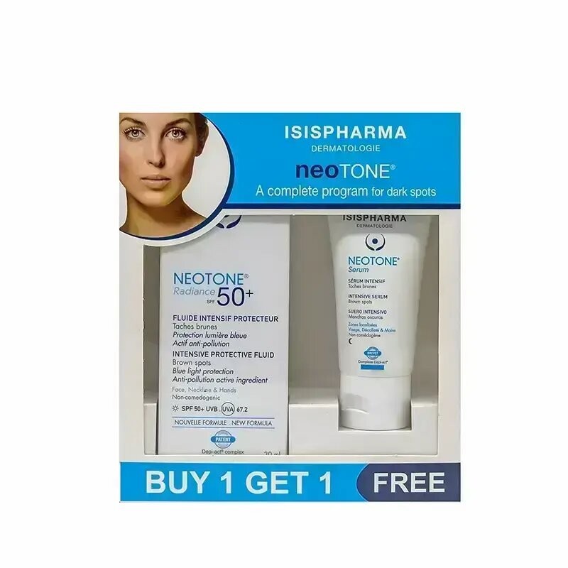 ISISPHARMA PACK Neotone Radiance50+fluide 30ml + Neotone Serum 30ml prix Maroc
