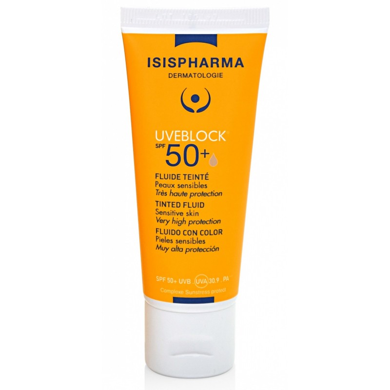 ISISPHARMA UVEBLOCK SPF50+ FLUIDE TEINTE MEDIUM 40ML prix Maroc