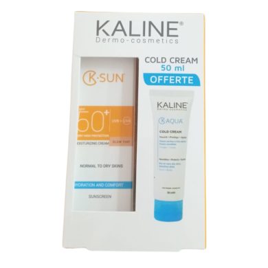 KALINE K SUN PACK CREME HYDRATANTE TINTE LUMINEUSE 50 ML ET COLD CREAM K AQUA 50 ML OFFERTE Parapharmacie prix Maroc