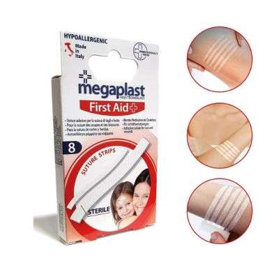 MEGAPLAST FIRST AID SUTURE STRIP STERILE BOITE DE 8 Parapharmacie prix Maroc