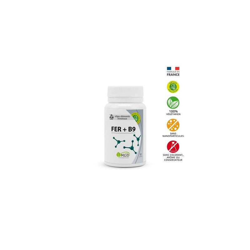 MGD Fer + B9 boite 60 gélules prix Maroc