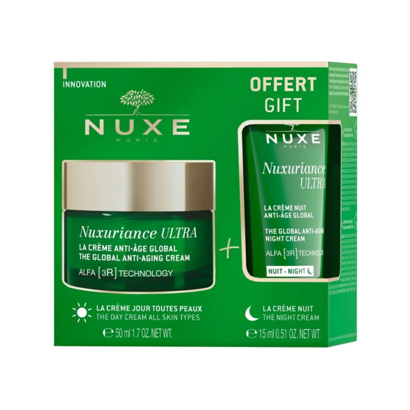 NUXE Kit Anti-Âge Global Nuxuriance Ultra La Crème 50ml + La Crème Nuit 15ml Offerte prix Maroc