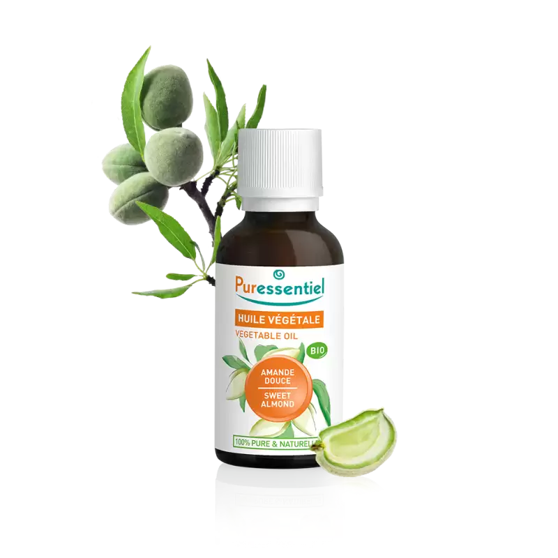 PURESSENTIEL AMANDE DOUCE huile végétale BIO 30 ml prix Maroc