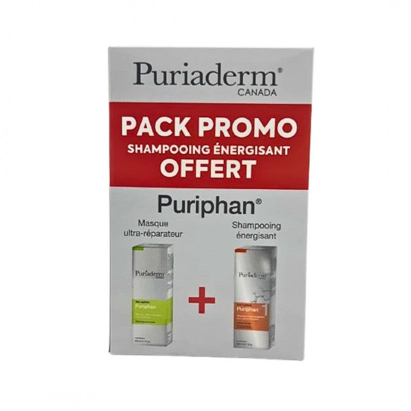 PURIADERM PACK PURIPHAN MASQUE ULTRA-REPARATEUR 200ML + PURIPHAN SHAMPOOING ENERGISSANT 200ML prix Maroc