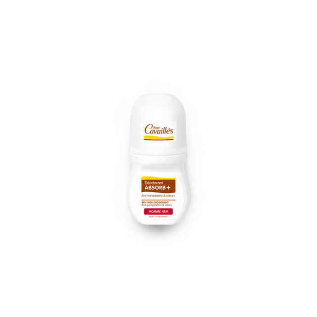 Roge Cavailles Absorb+ Deo Homme Soin Régulateur 48H Roll On 50 ml