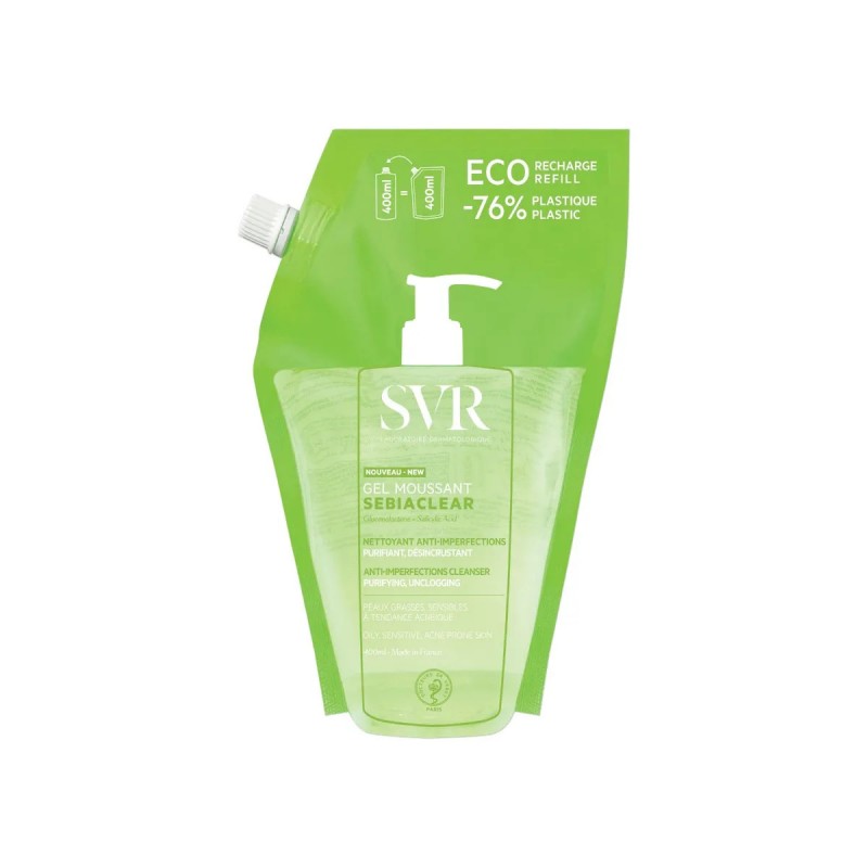 SVR Sebiaclear Eco Recharge Gel Moussant Nettoyant 400ml