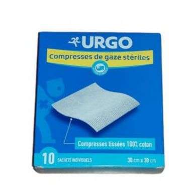 URGO COMPRESSES DE GAZE STERILES 30CM * 30 CM 10 SACHETS Parapharmacie prix Maroc