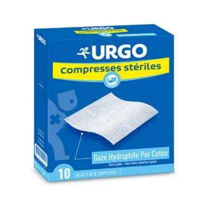URGO COMPRESSES DE GAZE STERILES 40CM*40CM 10 SACHETS INDIVIDUELS Parapharmacie prix Maroc
