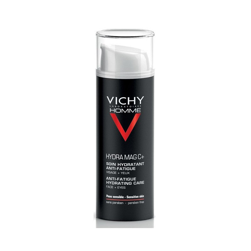 Vichy Homme Hydra Mag C+ Soin Hydratant Anti-Fatigue Visage et Yeux Sensibles | 50ml prix Maroc