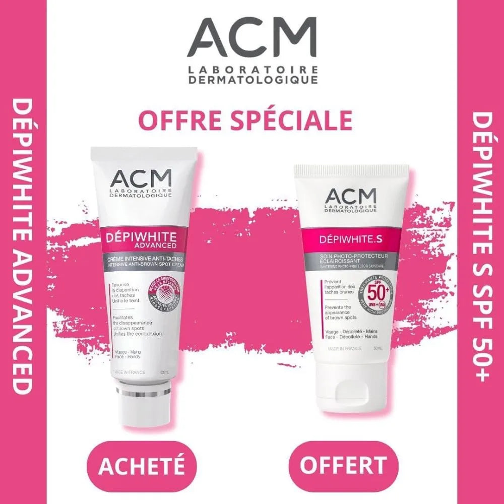 ACM DPIWHITE ADVANCED CREME INTENSIVE ANTI-TACHES + ACM ECRAN SOLAIRE OFFERT