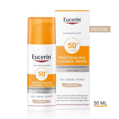 EUCERIN PHOTOAGING CONTROL TINTED SUN GEL CREME SPF 50+ MEDIUM