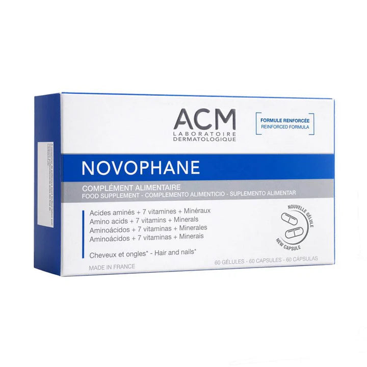 ACM NOVOPHANE ongles et cheveux | 60 gélules - prix Maroc