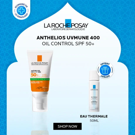 La Roche-Posay Offre Anthelios UVMune 400 Oil Control Gel Crème Solaire Teintée| Peaux Normales À Mixtes | 50ml - prix Maroc