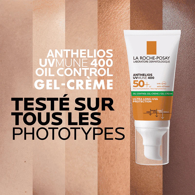 La Roche Posay Anthelios UVMUNE 400 Oil Control Gel-Crème SPF50+ Invisible 50ml= EAU THERMALE 50ML OFFERTE