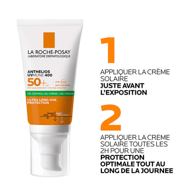 La Roche Posay Anthelios UVMUNE 400 Oil Control Gel-Crème SPF50+ Invisible 50ml= EAU THERMALE 50ML OFFERTE