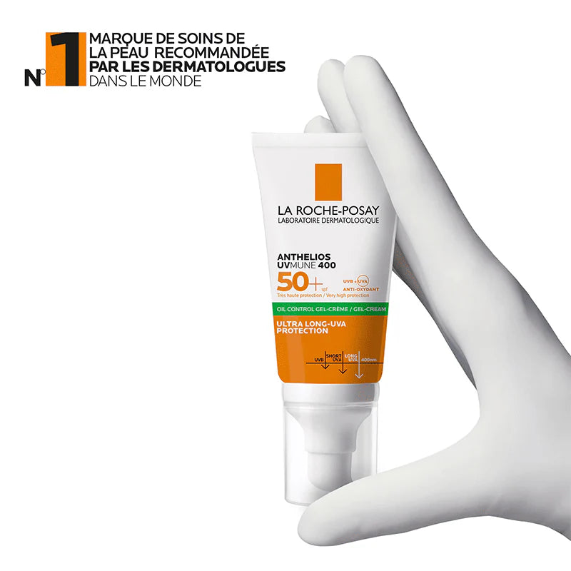 La Roche Posay Anthelios UVMUNE 400 Oil Control Gel-Crème SPF50+ Invisible 50ml= EAU THERMALE 50ML OFFERTE