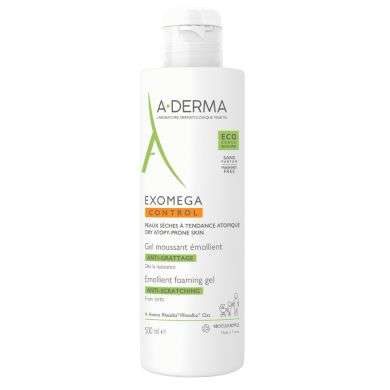 ADERMA EXOMEGA CONTROL GEL MOUSSANT EMOLLIENT ANTI GRATTAGE 500 ML Parapharmacie prix Maroc