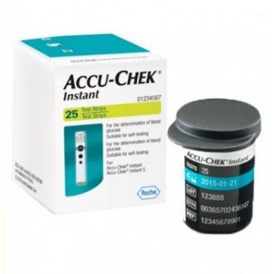 ACCU CHEK INSTANT TEST RAPIDE GLYCEMIE BOITE DE 25 BANDELETTES prix Maroc