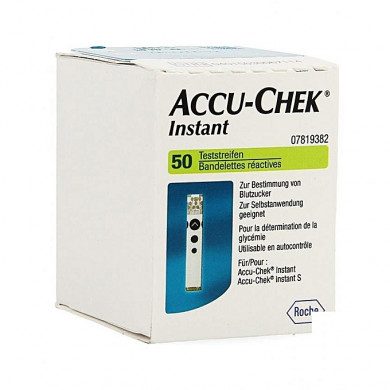 ACCU CHEK INSTANT TEST RAPIDE GLYCEMIE BOITE DE 50 BANDELETTES prix Maroc