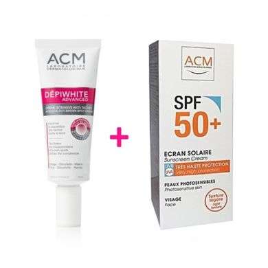 ACM DEPIWHITE ADVANCED CREME INTENSIVE ANTI TACHES 40 ML+CREME SOLAIRE50 ML Parapharmacie prix Maroc