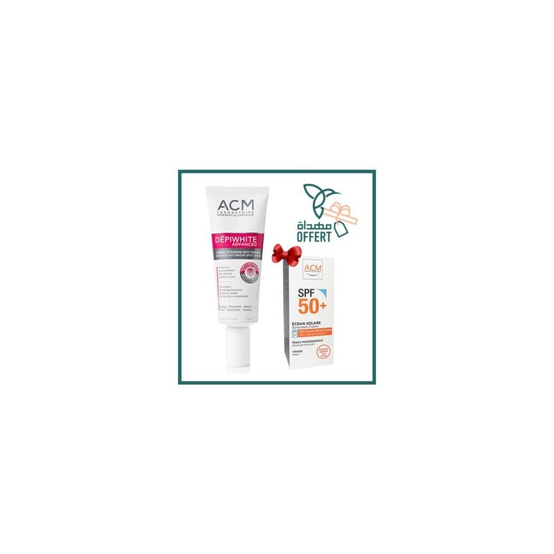 ACM DEPIWHITE Advanced crème 40ml+ DEPIWHITE S soin photo protecteur éclaircissant spf 50 | 50ml prix Maroc
