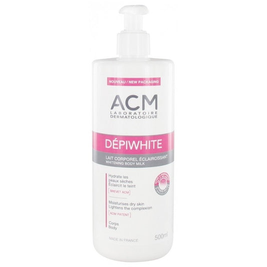 ACM Depiwhite Lait Corporel Éclaircissant 500 ml – soin éclaircissant corps anti-taches – prix Maroc La Maison Para